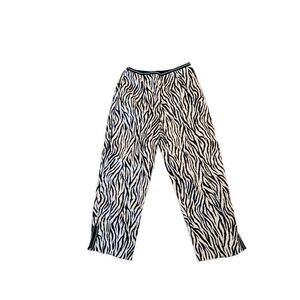 Vintage 90s Nancy Bolen Zebra Print Pants Size 4 Cropped
